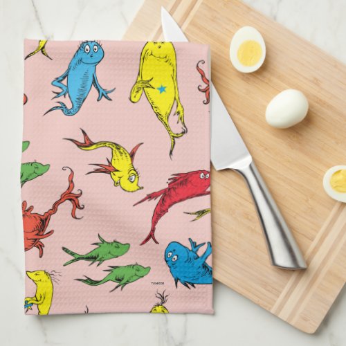 Dr Seuss  One Fish Two Fish Pattern Kitchen Towel