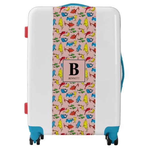 Dr Seuss  One Fish Two Fish Pattern Luggage