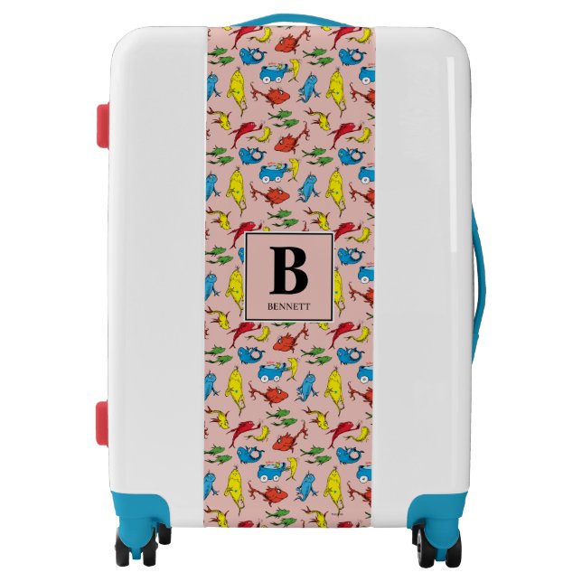 Dr. Seuss | One Fish Two Fish Pattern Luggage (Front)