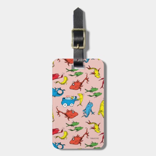 Dr Seuss  One Fish Two Fish Pattern Luggage Tag