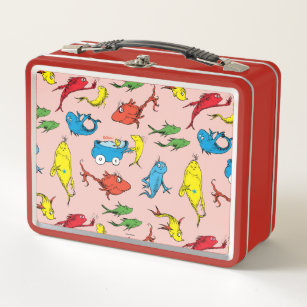 Dr. Seuss   One Fish Two Fish Pattern Metal Lunch Box