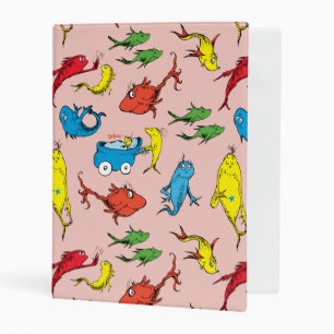 Dr. Seuss One Fish Two Fish Pattern Mini Binder