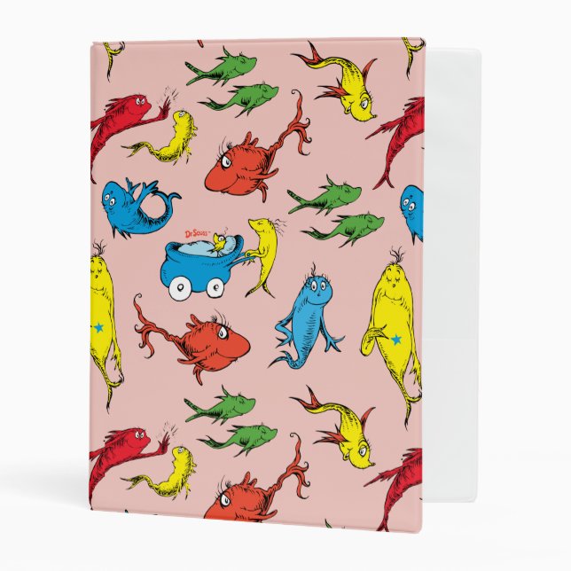 Dr. Seuss | One Fish Two Fish Pattern Mini Binder (Front/Inside)