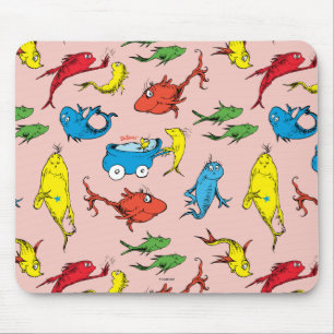 Dr. Seuss One Fish Two Fish Pattern Mouse Pad