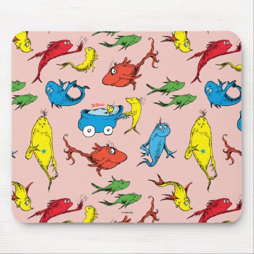 Dr Seuss  One Fish Two Fish Pattern Mouse Pad