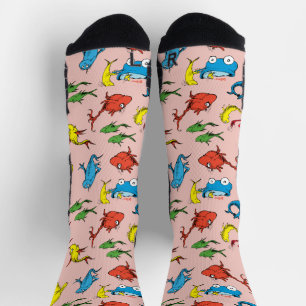 Dr. Seuss One Fish Two Fish Pattern Socks
