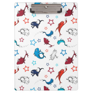 Dr. Seuss One Fish Two Fish Star Pattern Clipboard