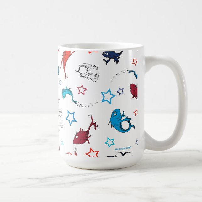 Dr. Seuss | One Fish Two Fish Star Pattern Coffee Mug (Right)