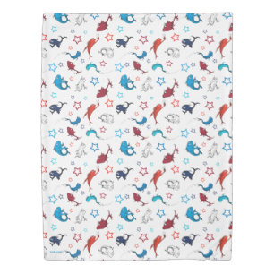 Dr. Seuss One Fish Two Fish Star Pattern Duvet Cover