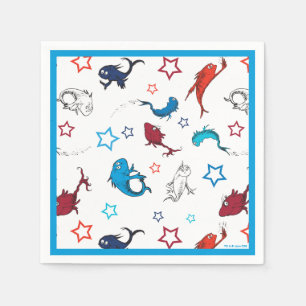 Dr. Seuss One Fish Two Fish Star Pattern Napkins