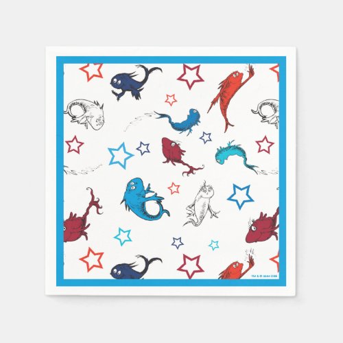 Dr Seuss  One Fish Two Fish Star Pattern Napkins