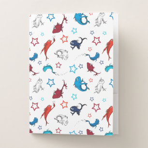 Dr. Seuss One Fish Two Fish Star Pattern Pocket Folder
