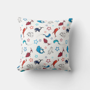 Dr. Seuss One Fish Two Fish Star Pattern Throw Pillow