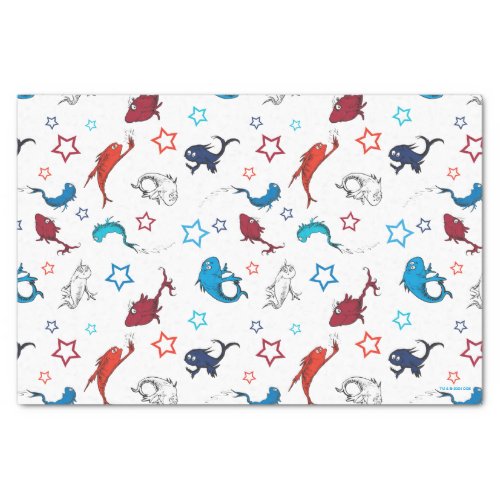 Dr Seuss  One Fish Two Fish Star Pattern Tissue Paper