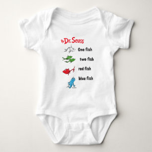 Dr. Seuss   One Fish Two Fish - Vintage Baby Bodysuit