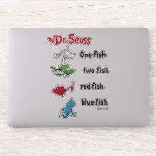 Dr. Seuss One Fish Two Fish - Vintage Sticker