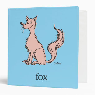 Dr. Seuss   Pink Fox 3 Ring Binder