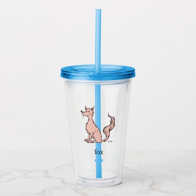 Dr. Seuss | Pink Fox Acrylic Tumbler (Front)