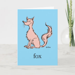 Dr. Seuss Pink Fox Card