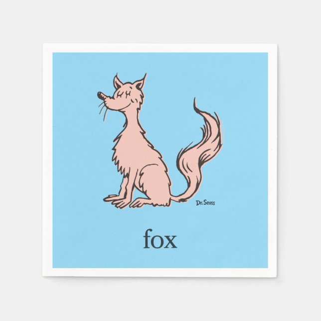 Dr. Seuss | Pink Fox Napkins (Front)