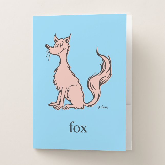 Dr. Seuss | Pink Fox Pocket Folder (Front)