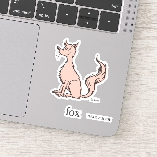 Dr. Seuss | Pink Fox Sticker (Detail)