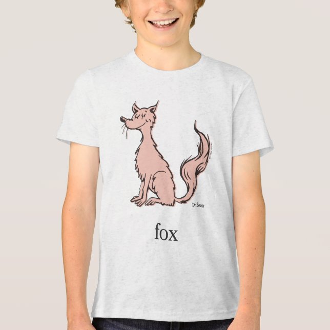 Dr. Seuss | Pink Fox Tri-Blend Shirt (Front)