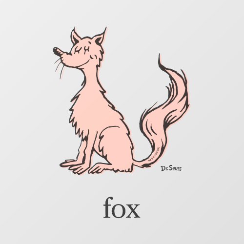 Dr. Seuss | Pink Fox Wall Decal