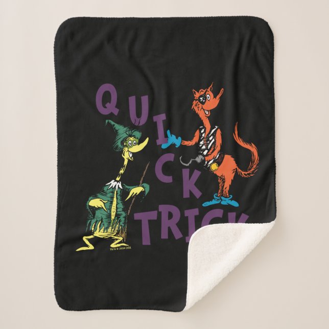 Dr. Seuss | Quick Trick Halloween Graphic Sherpa Blanket (Front)