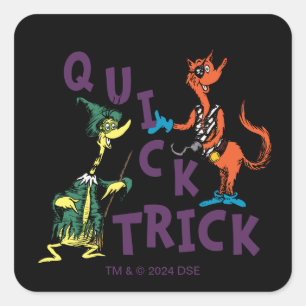 Dr. Seuss Quick Trick Halloween Graphic Square Sticker