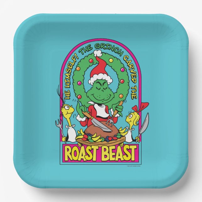 Dr. Seuss | Roast Beast Graphic Paper Plates (Front)