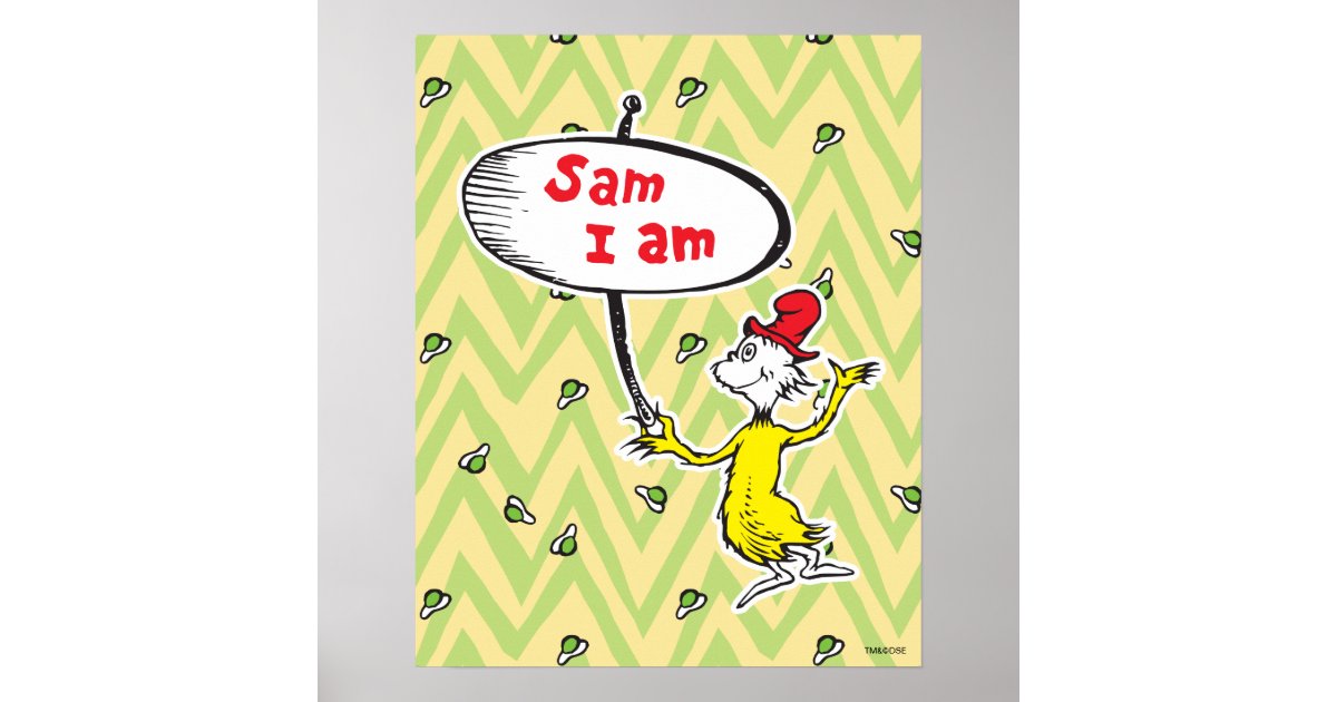 Dr. Seuss SamIAm Holding Sign Zazzle