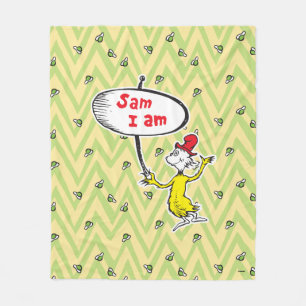 Dr. Seuss Sam-I-Am Holding Sign Fleece Blanket