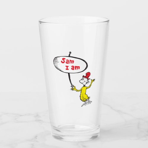 Dr Seuss  Sam_I_Am Holding Sign Glass