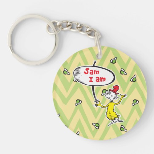 Dr Seuss  Sam_I_Am Holding Sign Keychain