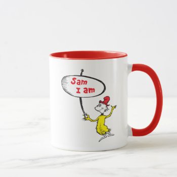 Dr. Seuss | Sam-i-am Holding Sign Mug by DrSeussShop at Zazzle