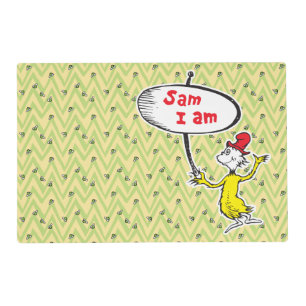 Dr. Seuss Sam-I-Am Holding Sign Placemat