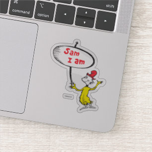Dr. Seuss   Sam-I-Am Holding Sign Sticker
