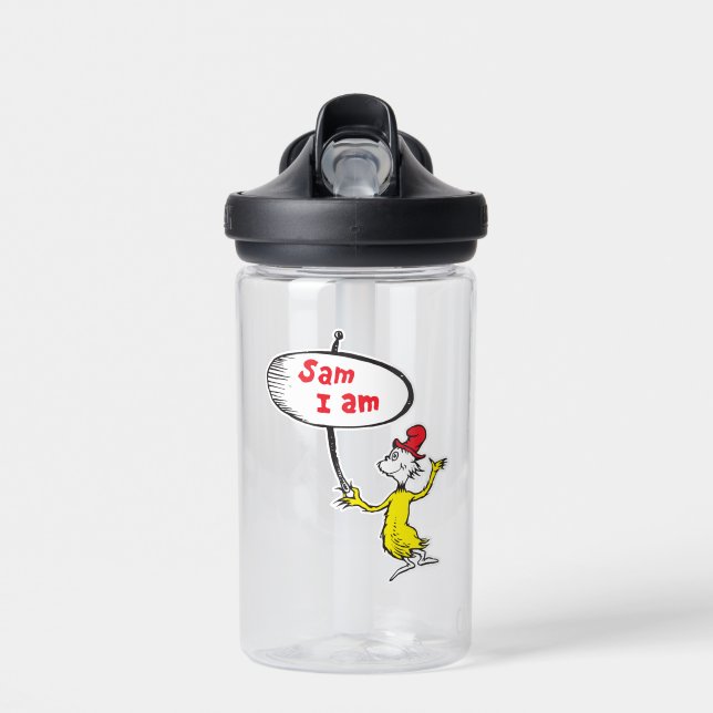 Dr. Seuss | Sam-I-Am Holding Sign Water Bottle (Front)