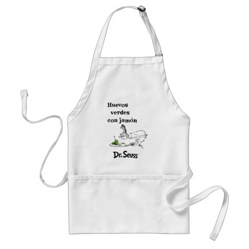 Dr. Seuss Spanish Green Eggs and Ham Adult Apron