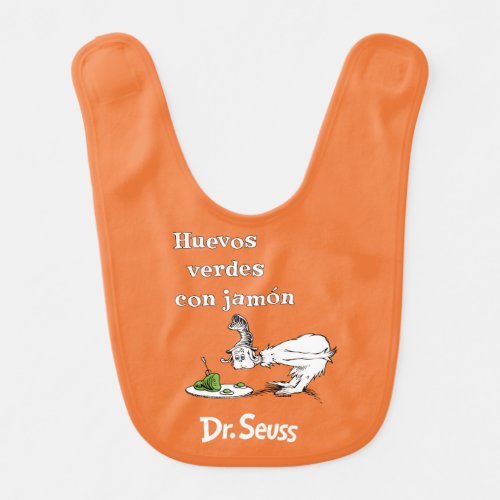 Dr. Seuss Spanish Green Eggs and Ham Baby Bib