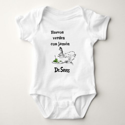 Dr. Seuss Spanish Green Eggs and Ham Baby Bodysuit