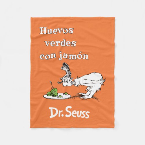 Dr. Seuss Spanish Green Eggs and Ham Fleece Blanket