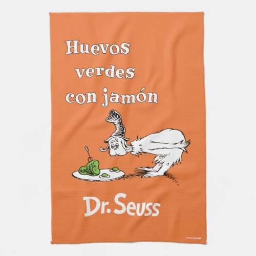 Dr. Seuss Spanish Green Eggs and Ham Kitchen Towel