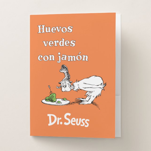Dr. Seuss Spanish Green Eggs and Ham Pocket Folder (Front)