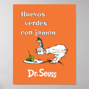 Dr. Seuss Spanish Green Eggs and Ham Poster