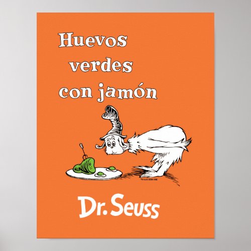 Dr. Seuss Spanish Green Eggs and Ham Poster