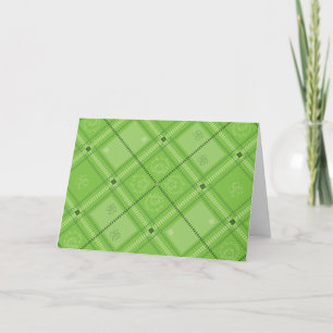Dr. Seuss   St. Patrick's Day Plaid Pattern Card