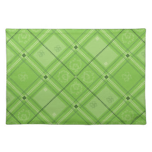Dr. Seuss St. Patrick's Day Plaid Pattern Cloth Placemat