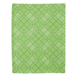 Dr. Seuss St. Patrick's Day Plaid Pattern Duvet Cover